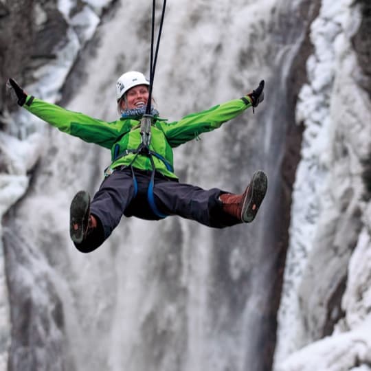 Mountains, wide-open valleys, rushing waterfalls, and you flying weightless above it all. Come to life this winter along the longest, tallest zipline of Eastern Canada.